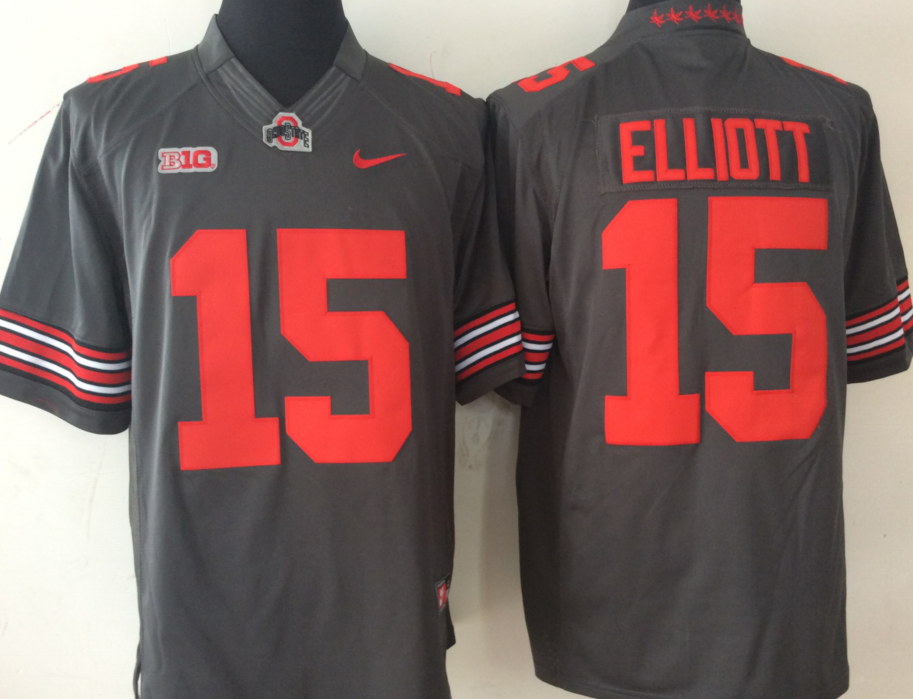 NCAA Men Ohio State Buckeyes GRAY Limited #15 ELLIOTT